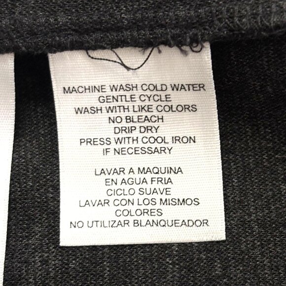 Jones‎ Wear Knit Short Sleeve Pleated Shift Dress - Charcoal - Size Petite S - Picture 8 of 9